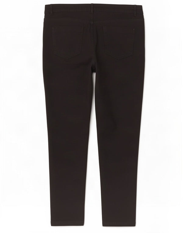 Calças cortadas femininas Marks & Spencer UK 14 grandes W34 L26 pretas