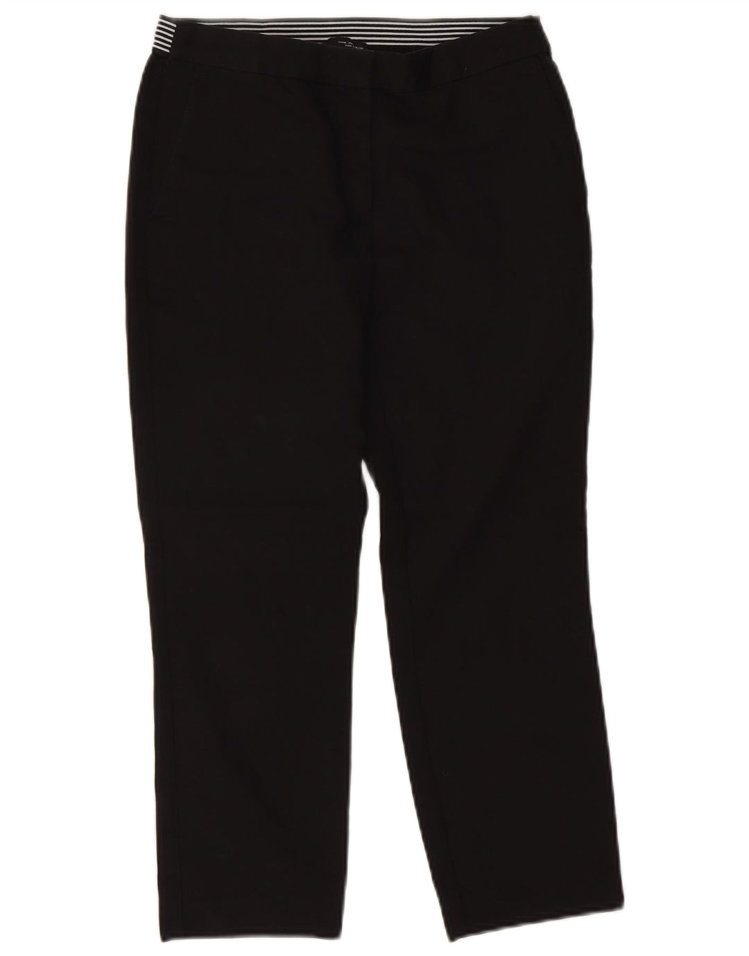 Zara Calça feminina reta cortada média W28 L23 preta