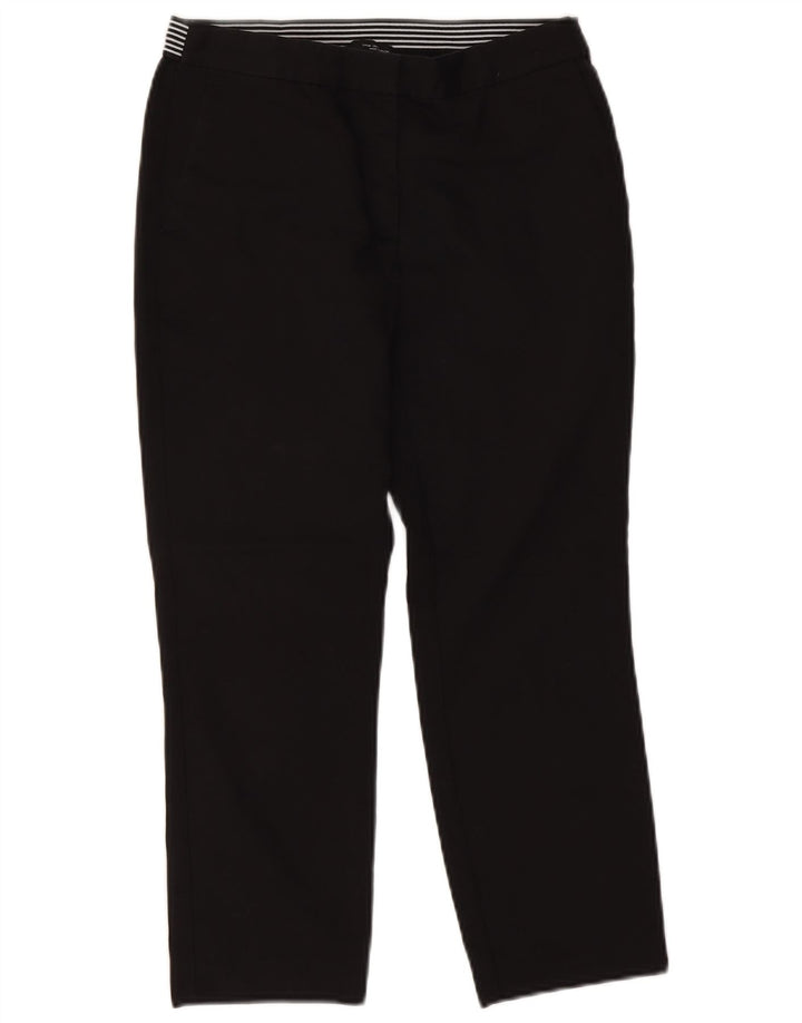 Zara Calça feminina reta cortada média W28 L23 preta