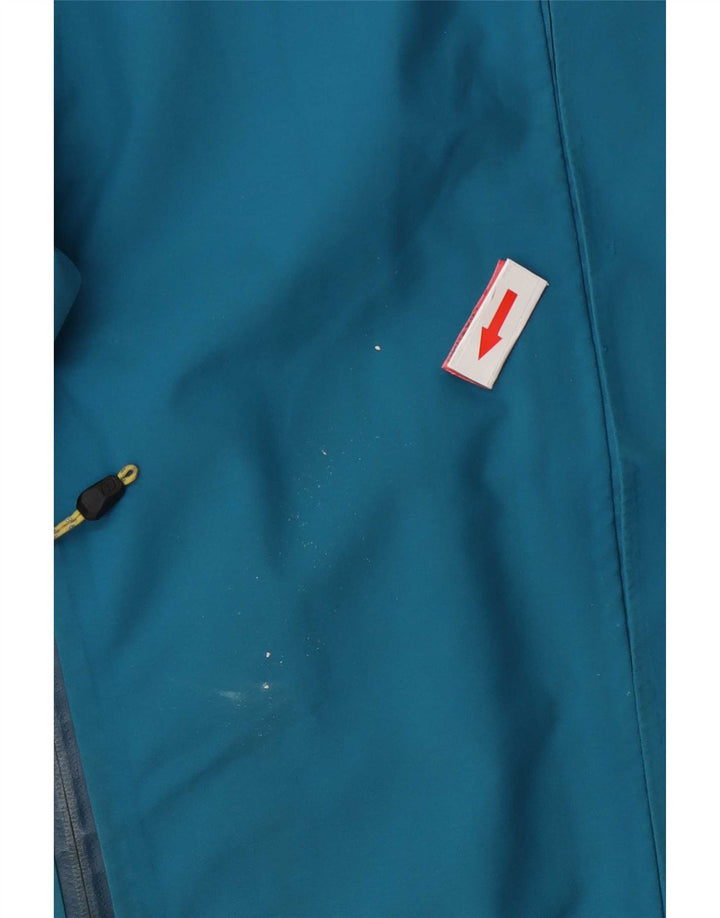 Jaqueta de chuva feminina com capuz Berghaus UK 12 poliamida azul médio