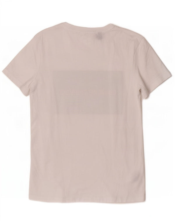 Calvin Klein Jeans Womens Graphic T-Shirt Top UK 18 XL White Cotton