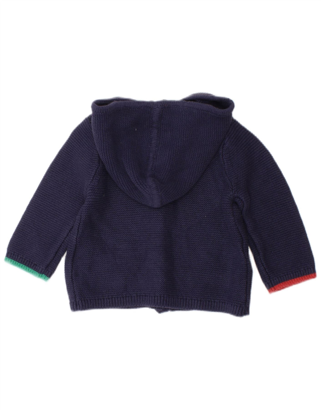 JOULES Suéter cardigã estampado com capuz para bebês meninas de 3 a 6 meses azul marinho