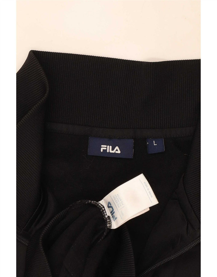 Fila Mens Tracksuit Top Jacket Grande Preto Colourblock Poliéster