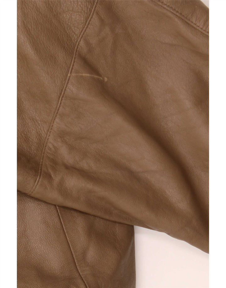 Jaqueta de couro masculina vintage IT 48 marrom médio