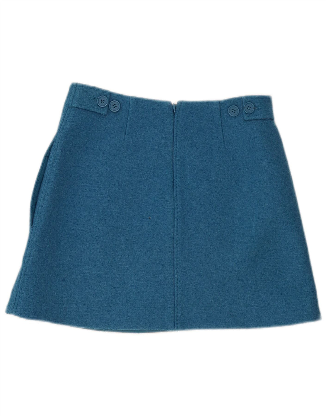 Mini saia feminina Cos EU 34 XS W30 lã azul