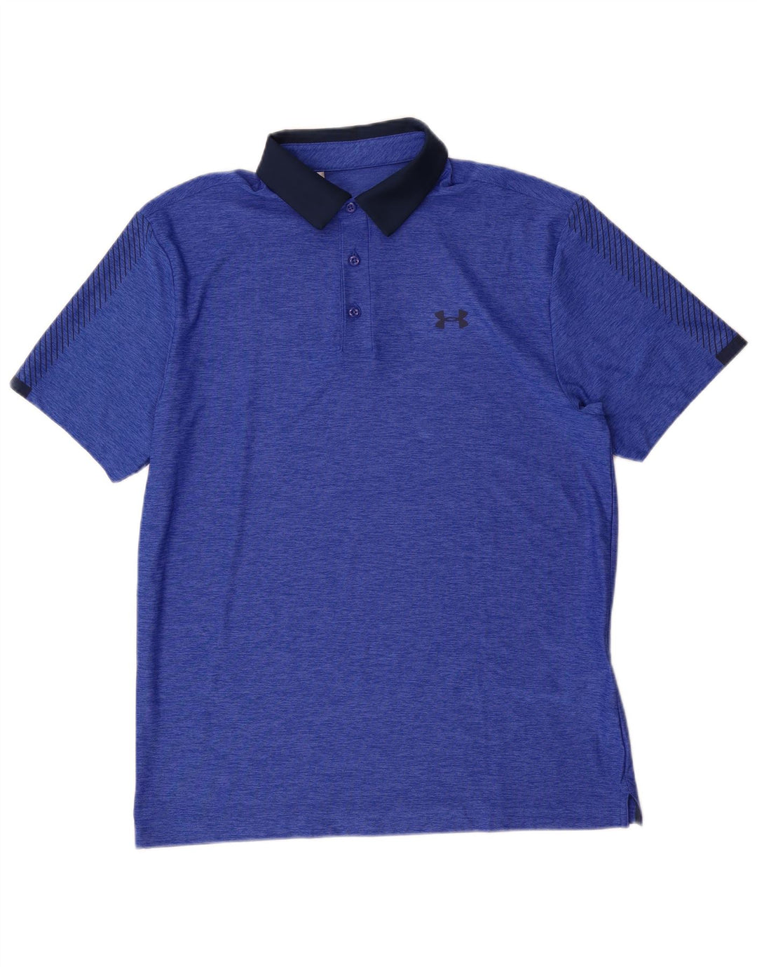 Camisa polo masculina Under Armour Heat Gear poliéster azul médio Colourblock