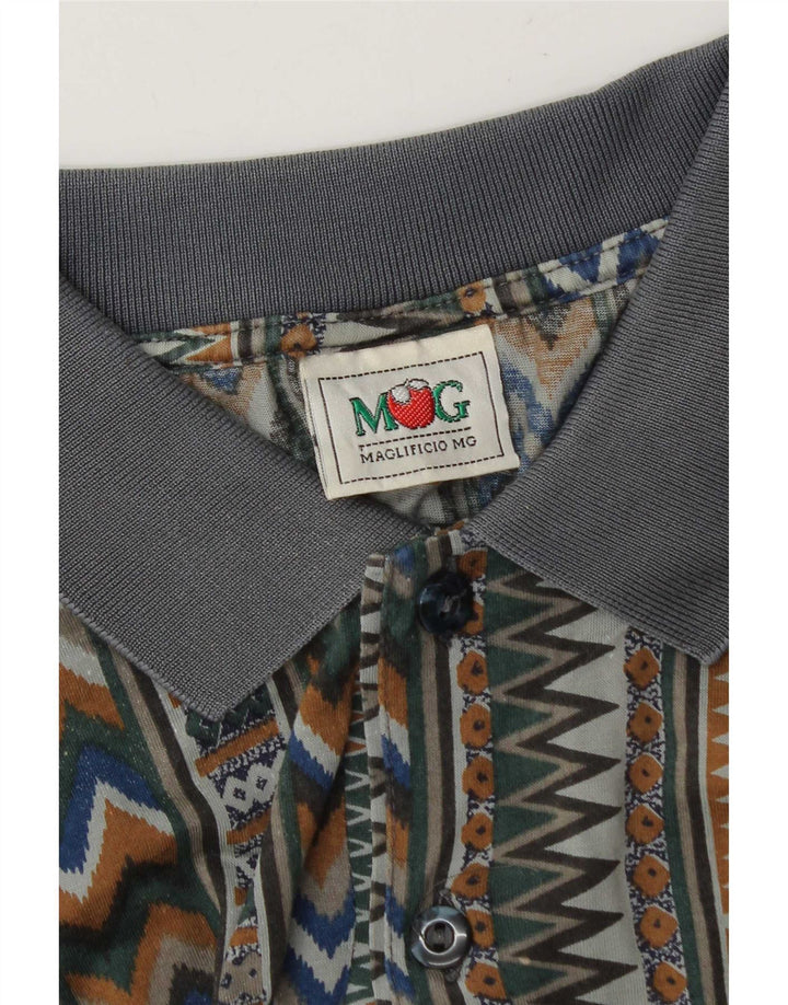 Camisa polo masculina Mango XL multicolorida geométrica