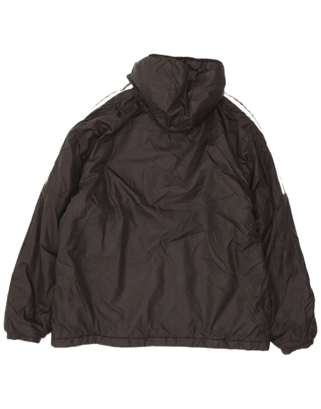 Jaqueta acolchoada com capuz masculina Adidas UK 42 XL poliéster preto
