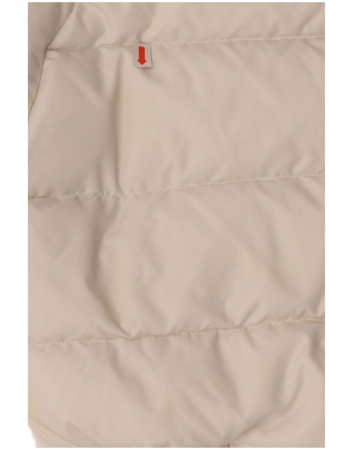 Jaqueta acolchoada com capuz para meninas MONCLER 5-6 anos nylon branco