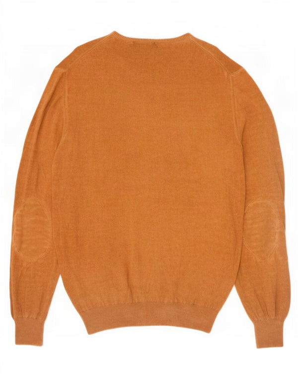 Conte of Florence Suéter masculino com gola redonda 2XL algodão bege