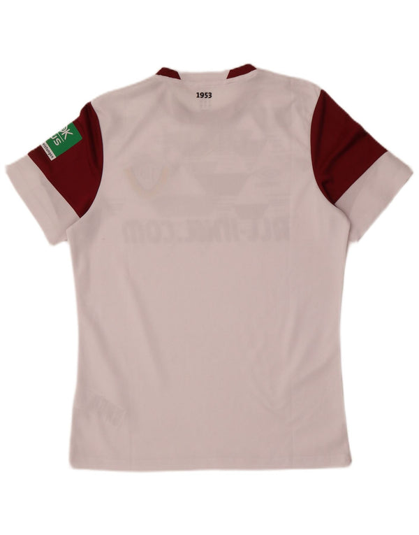Camiseta gráfica masculina Umbro Top pequeno branco colorblock poliéster