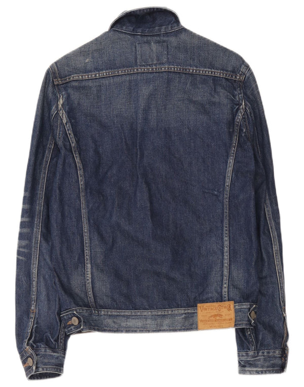Jaqueta jeans feminina Jack & Jones Reino Unido 36 algodão azul marinho pequeno