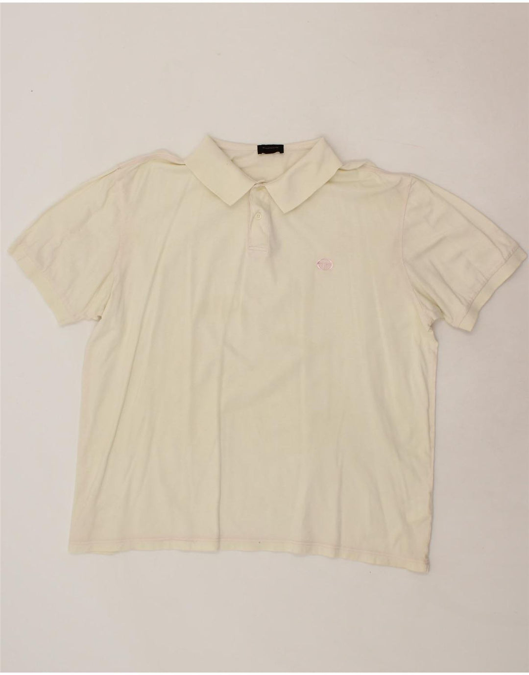 SERGIO TACCHINI Mens Polo Shirt Large Off White Vintage Sergio Tacchini and Second-Hand Sergio Tacchini from Messina Hembry 