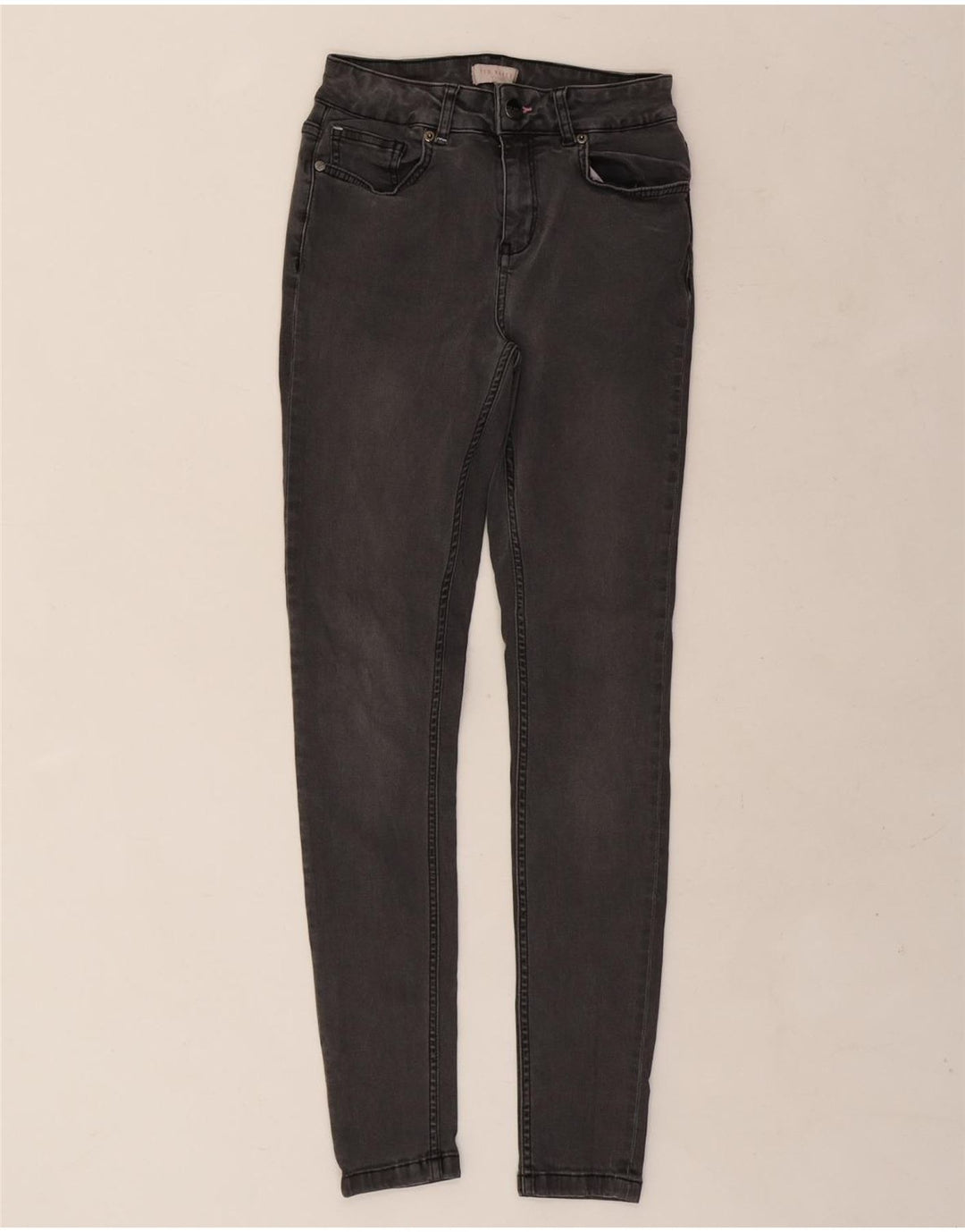 Calça jeans skinny feminina TED BAKER W26 L28 algodão cinza
