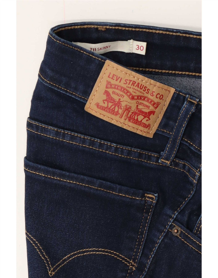 Calça jeans feminina Levi's 711 skinny W30 L30 azul marinho