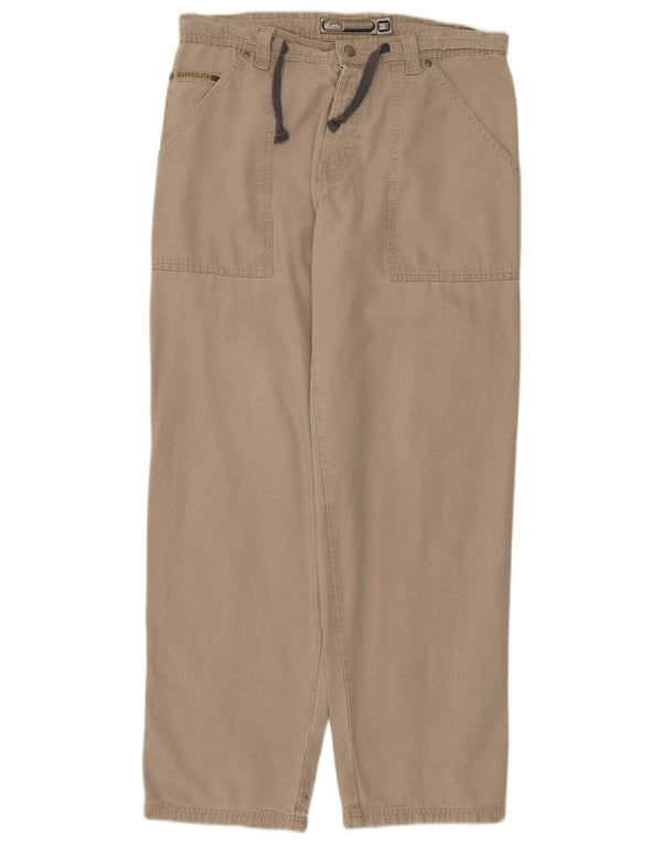 Calça casual masculina Quiksilver médio W32 L32 algodão bege