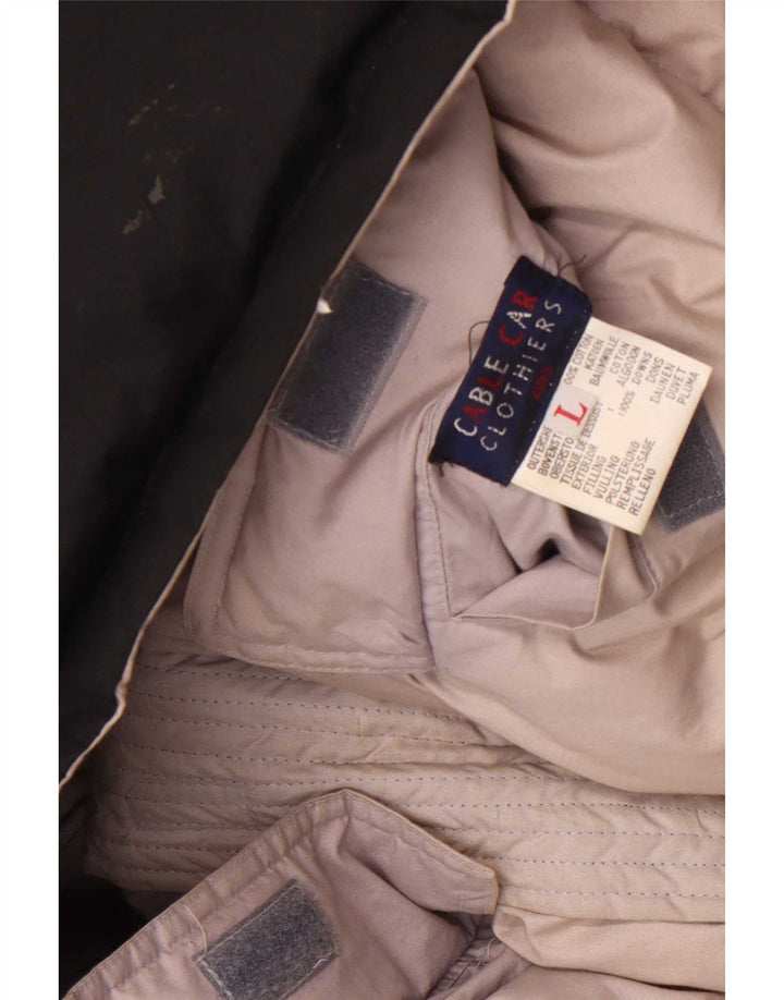 Jaqueta acolchoada reversível masculina da Cable Car Clothiers UK 40 grande cinza
