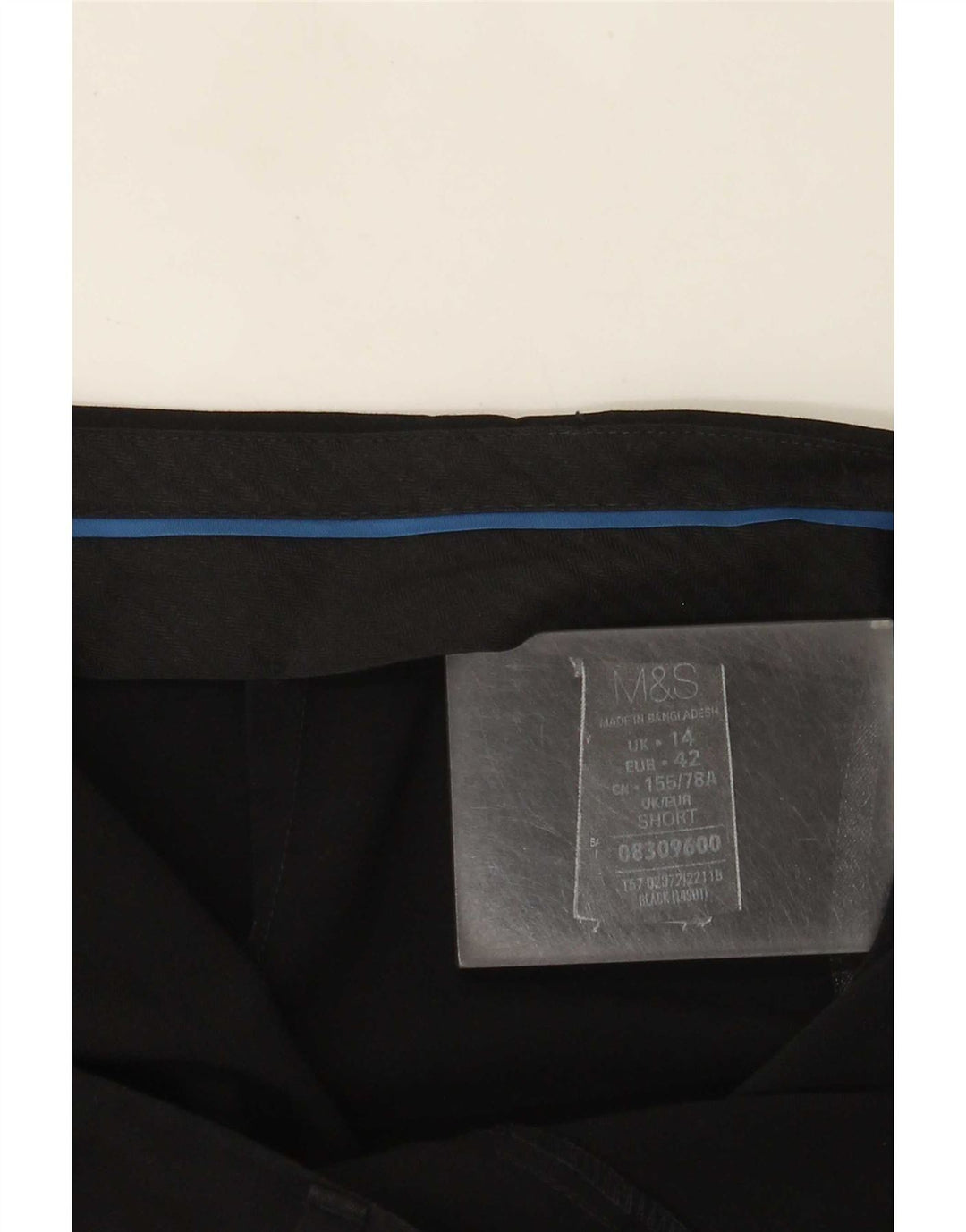 Calça feminina Marks & Spencer Bootcut Suit Reino Unido 14 grande W34 L28 preta