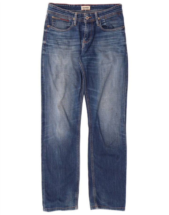 TOMMY HILFIGER Jeans reto masculino W29 L30 algodão azul