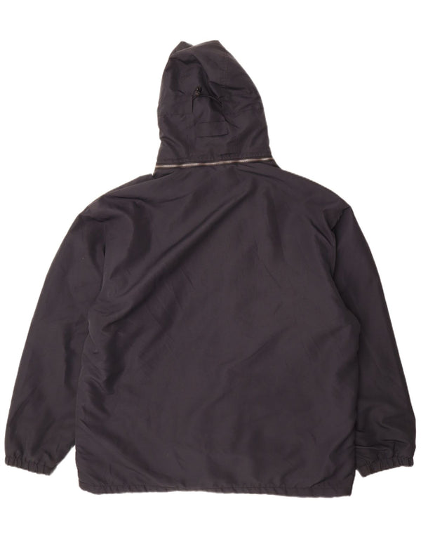 Jaqueta masculina reversível com capuz Kappa UK 40 grande poliéster azul marinho