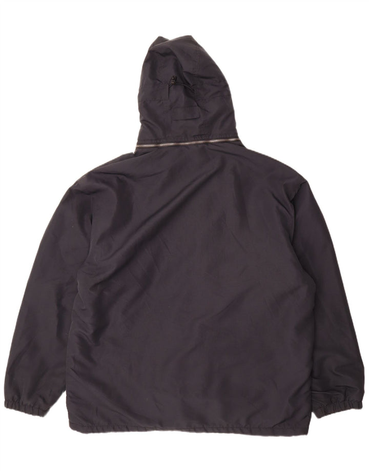 Jaqueta masculina reversível com capuz Kappa UK 40 grande poliéster azul marinho