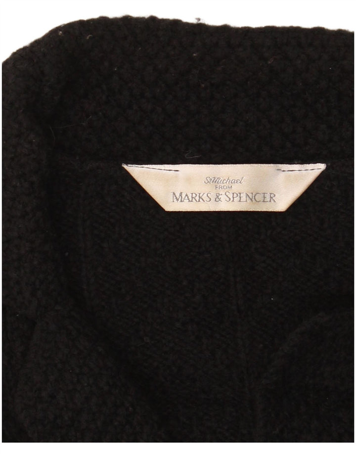 Suéter Marks & Spencer feminino St. Michael Cardigan Reino Unido 16 grande preto