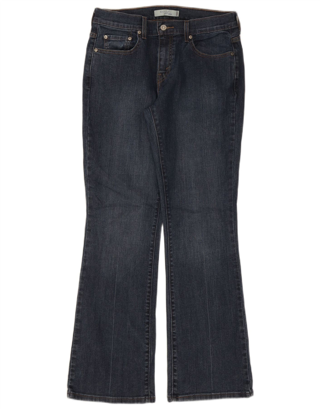 Calça jeans feminina Levi's 515 Bootcut US 8 médio W30 L31 azul marinho algodão