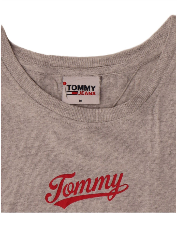 Camiseta masculina Tommy Hilfiger com estampa gráfica cinza médio algodão