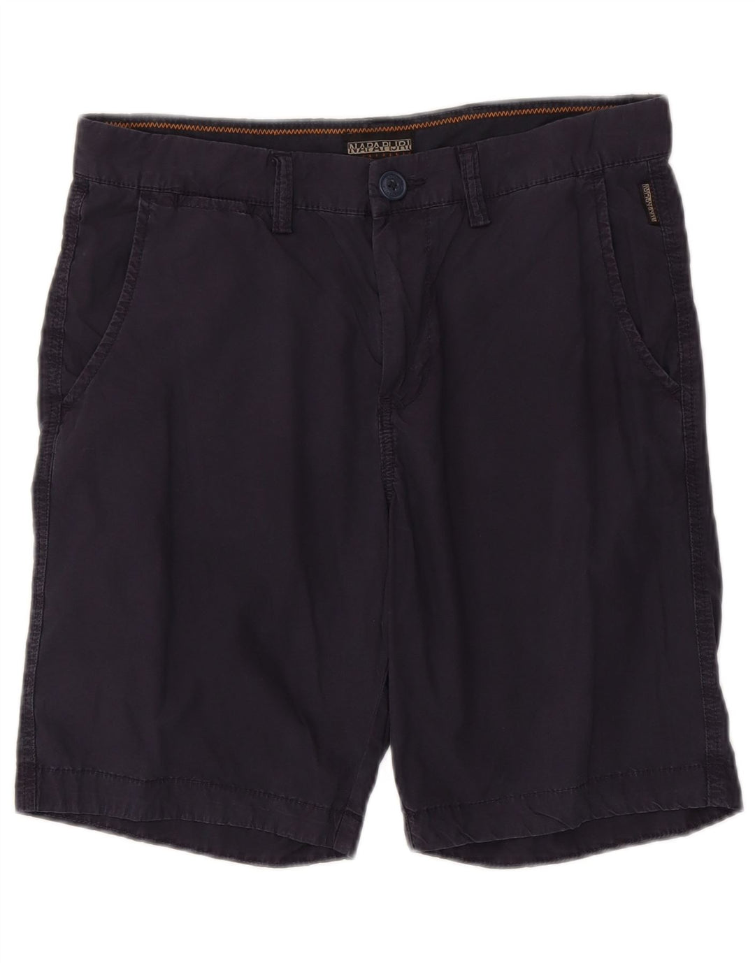 Napapijri Mens Chino Shorts W31 Médio Algodão Azul Marinho