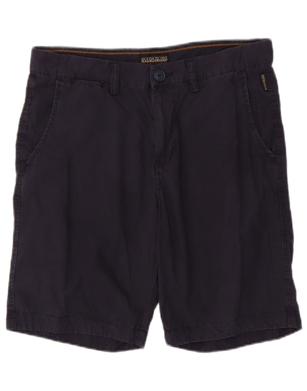 Napapijri Mens Chino Shorts W31 Médio Algodão Azul Marinho