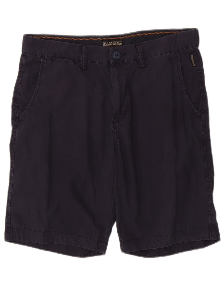 Napapijri Mens Chino Shorts W31 Médio Algodão Azul Marinho