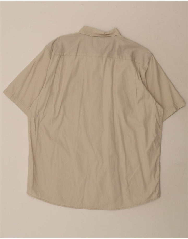 Camisa masculina de manga curta WRANGLER grande algodão bege