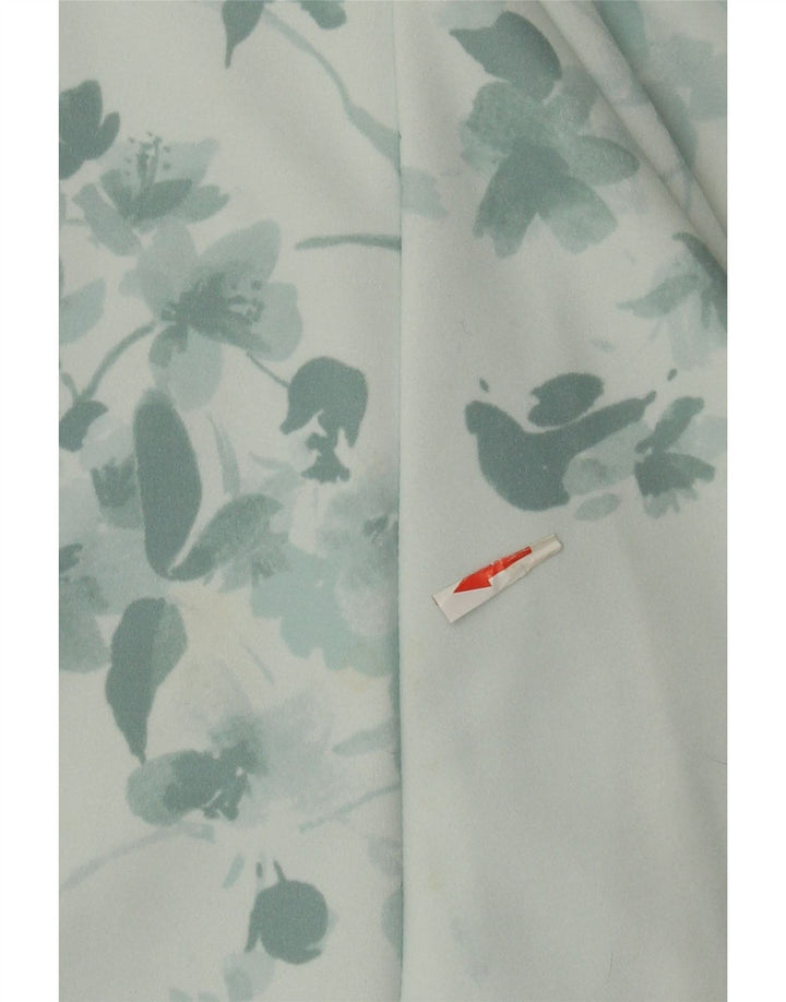 Vestido feminino Dkny sem mangas evasê EU 40 poliéster floral verde médio