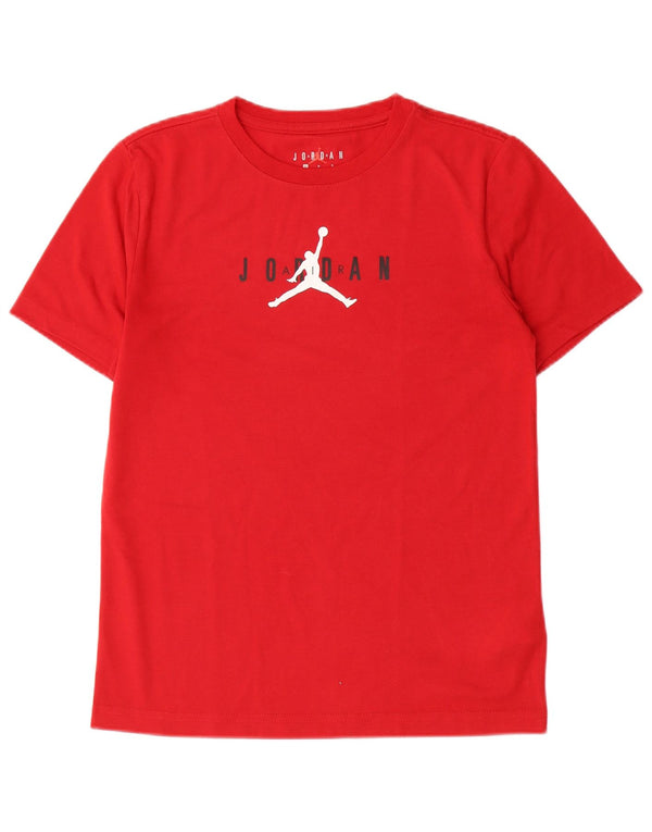 Camiseta gráfica Jordan Boys Top 12-13 anos grande poliéster vermelho