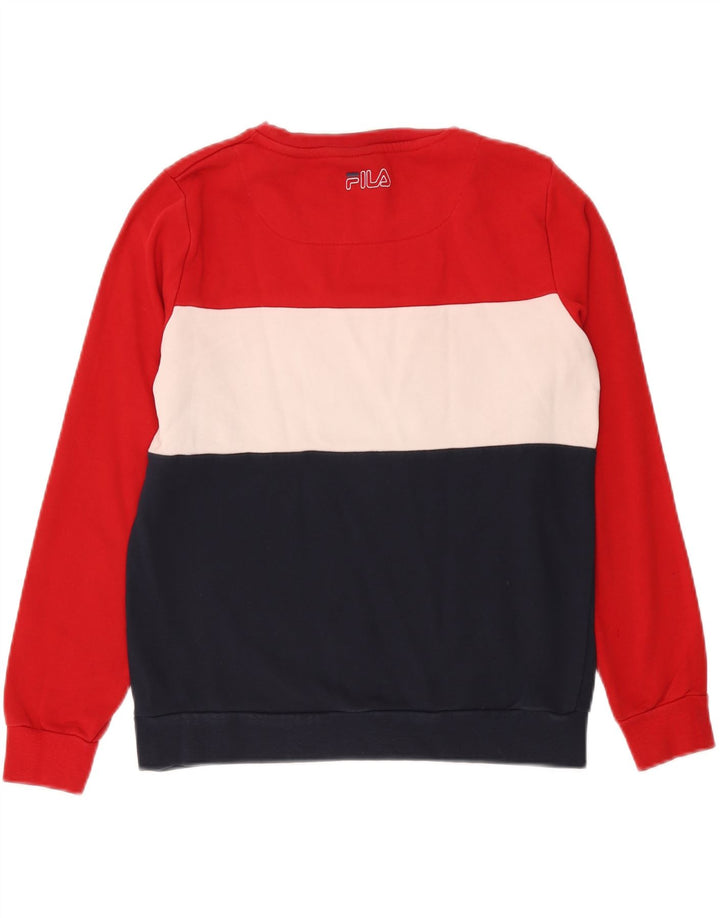 Moletom feminino Fila Jumper UK 14 médio multicolorido colorblock