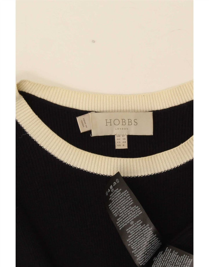 Vestido feminino Hobbs Jumper UK 12 médio azul marinho rayon