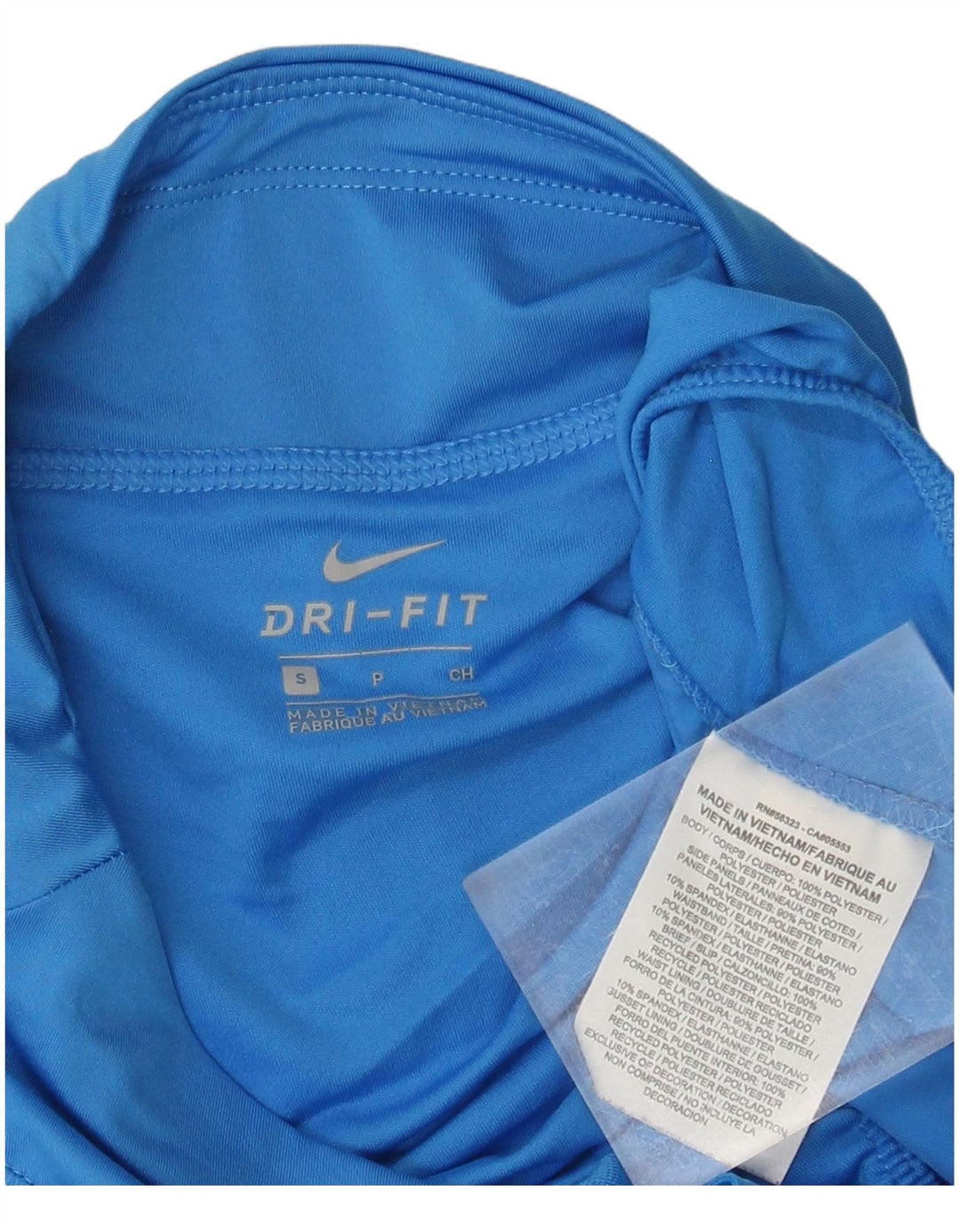 Shorts esportivos femininos NIKE Dri Fit UK 10 pequeno azul poliéster