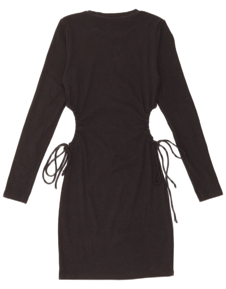 Zara Vestido Jumper Feminino Reino Unido 12 Médio Preto