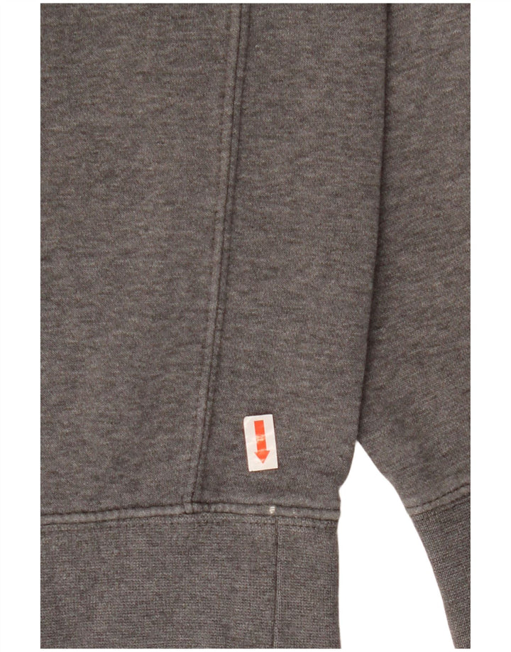 NIKE Mens Hoodie Jumper Grande Cinza Flecked Algodão