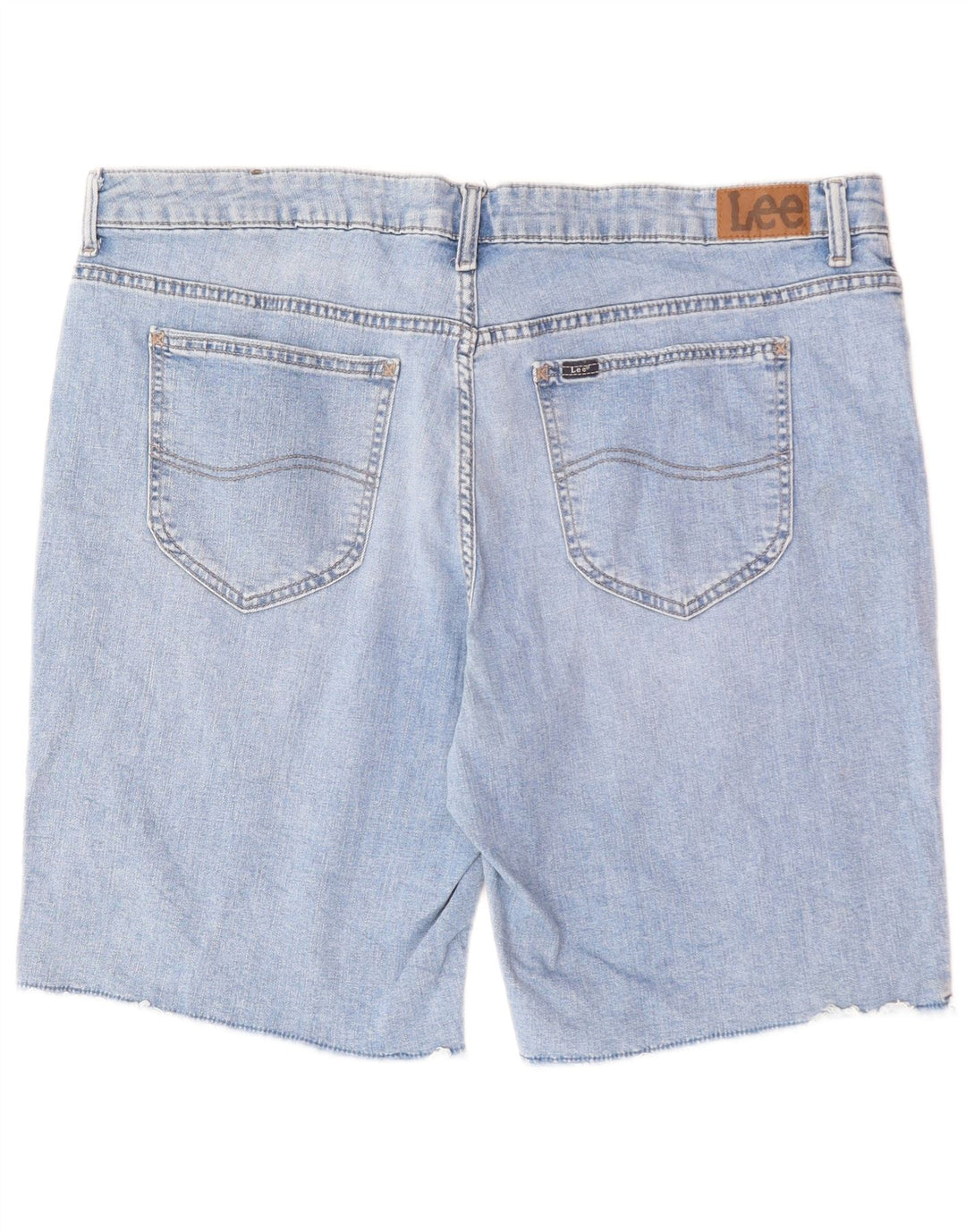 Shorts jeans feminino LEE EUA 22 3XL W44 algodão azul