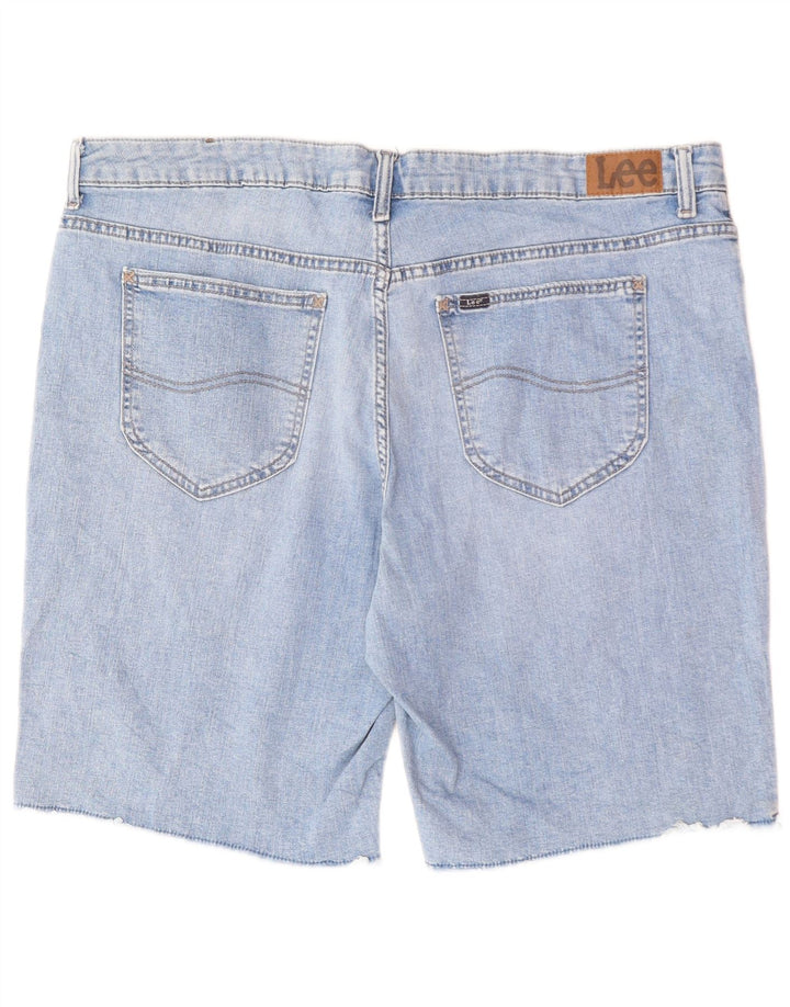 Shorts jeans feminino LEE EUA 22 3XL W44 algodão azul