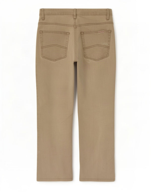 Calça casual feminina Marlboro Classics Legendary Crop W29 L24 bege