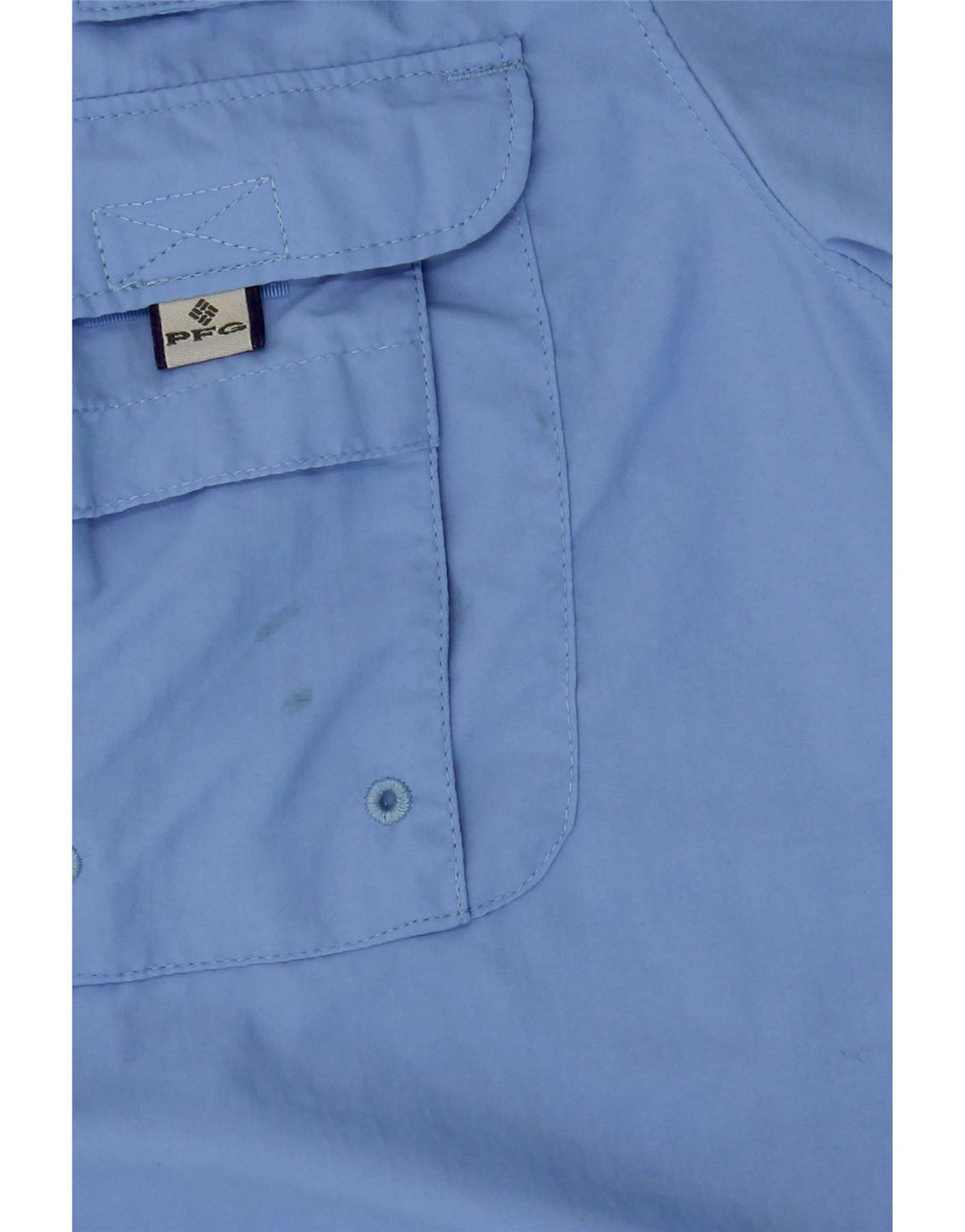 Camiseta feminina Columbia de manga curta grande azul nylon