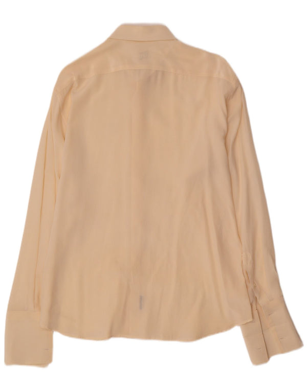 Camisa formal masculina vintage bege médio