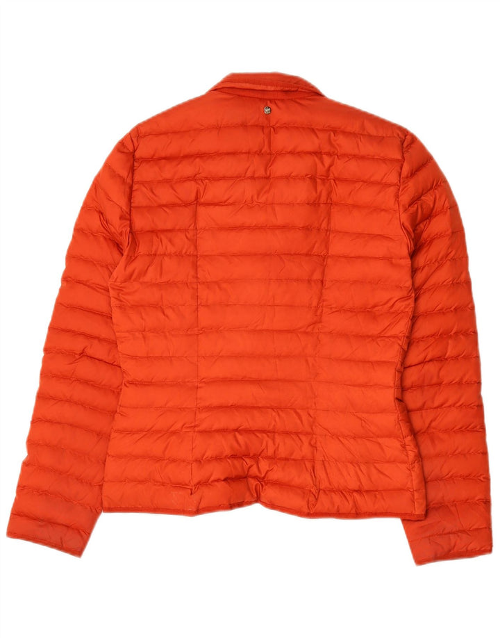 Jaqueta acolchoada feminina Massimo Dutti UK 10 poliéster laranja pequeno