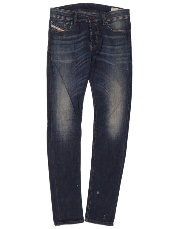 Diesel Womens Sleenker Distressed Slim Skinny Jeans W30 L32 Blue Cotton