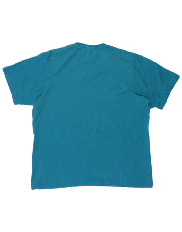 Adidas Mens Graphic T-Shirt Top Médio Algodão Azul