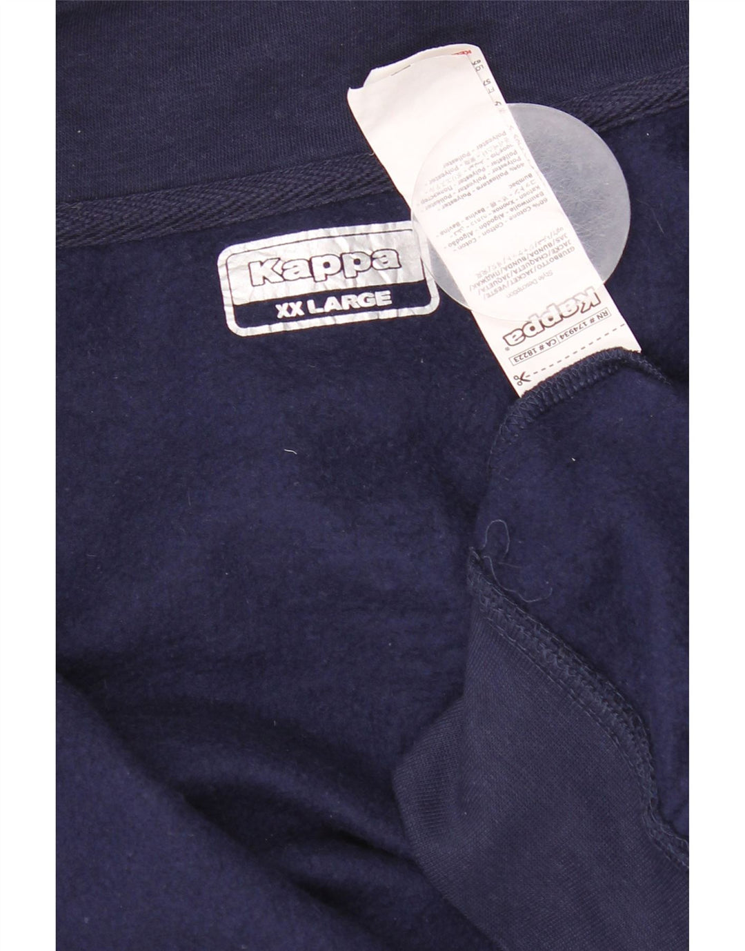 Jaqueta Kappa masculina de agasalho 2XL algodão azul marinho