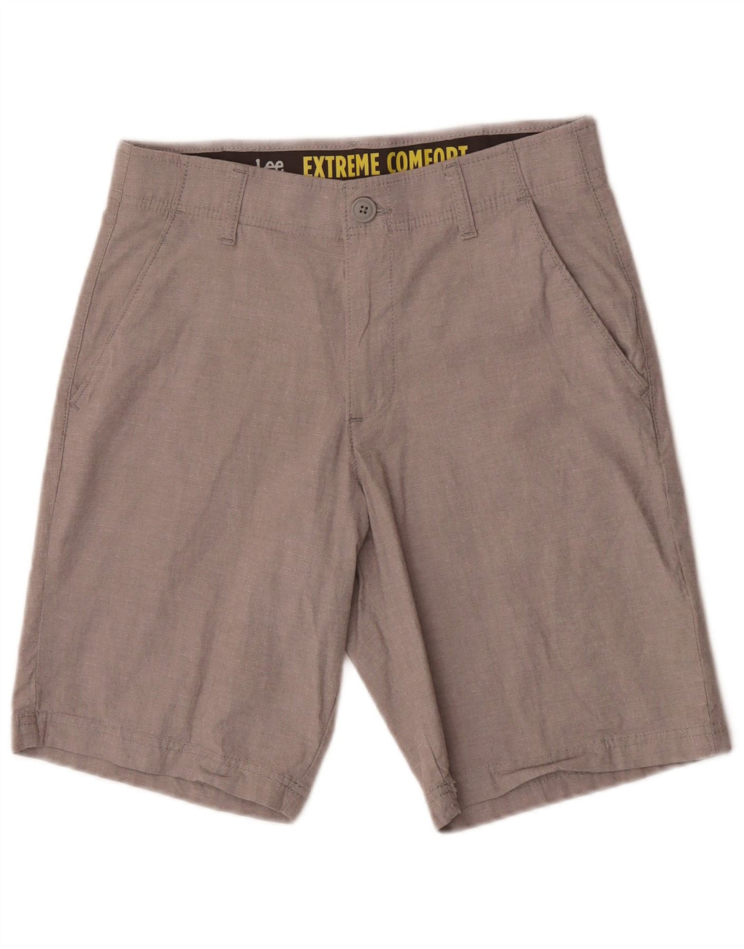 Lee Mens Chino Shorts W30 Algodão Cinza Médio