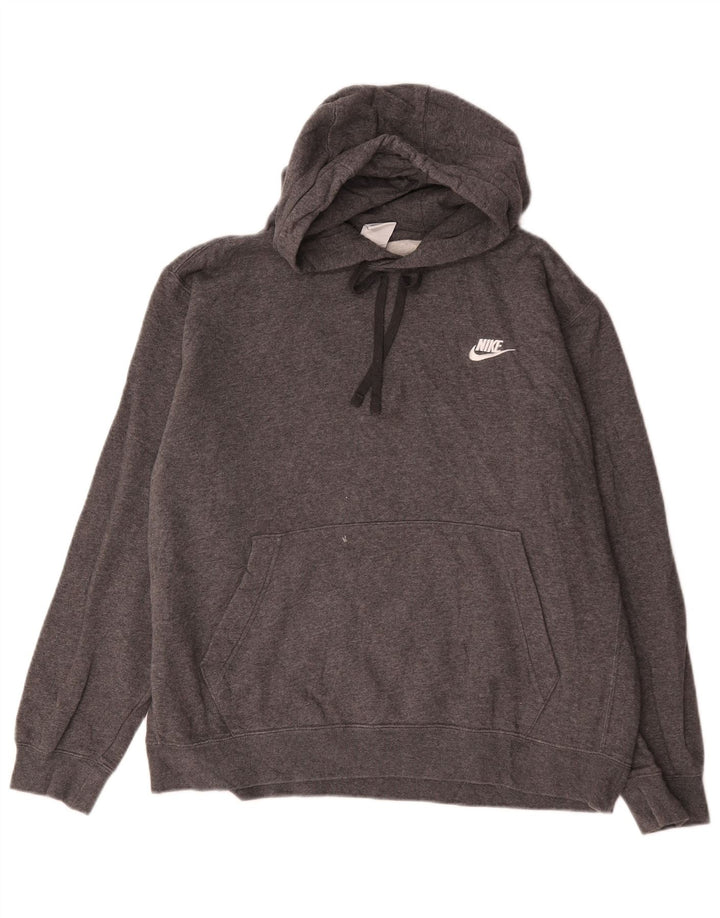 Jumper com capuz masculino Nike grande algodão cinza
